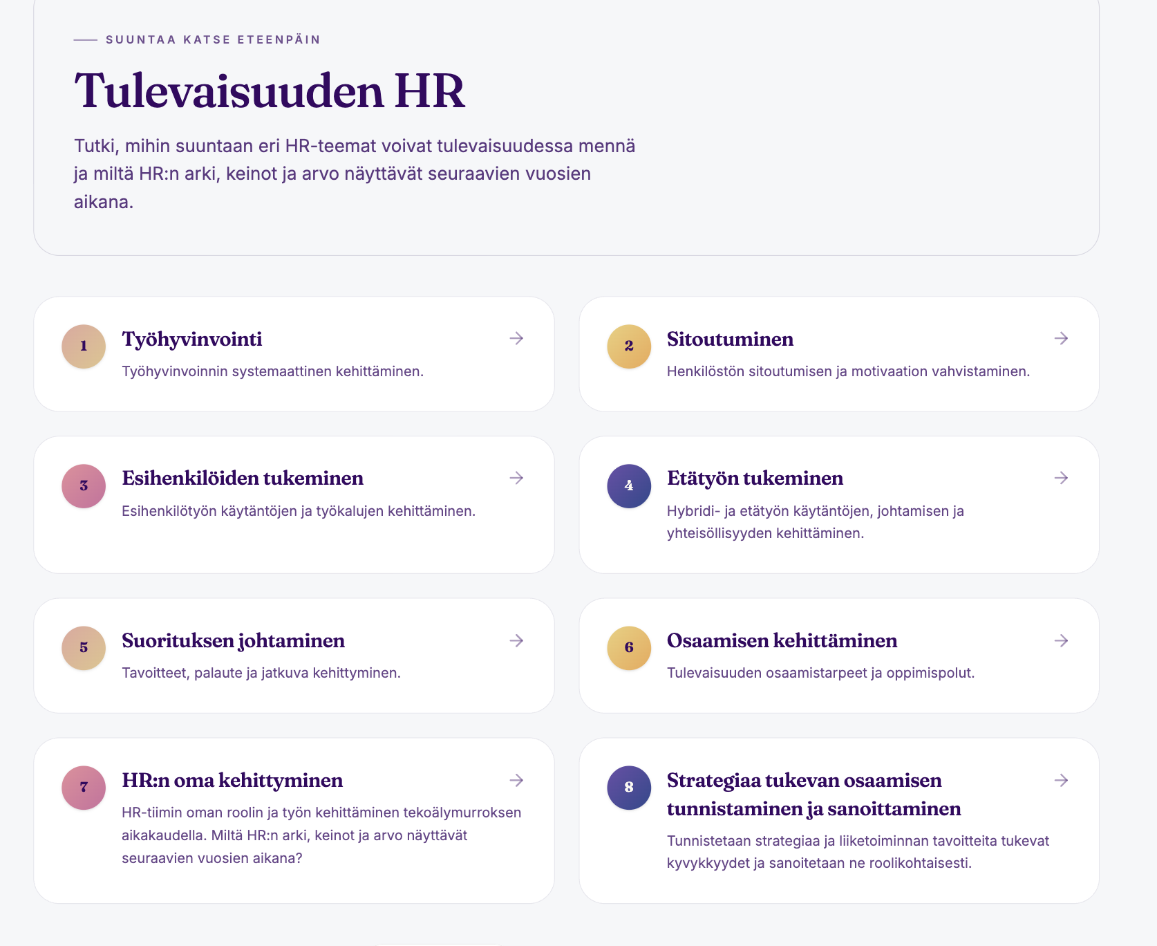 Tulevaisuuden HR -teemat